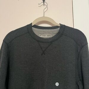 Eddie Bauer Men's Navy Blue Waffle Sweater